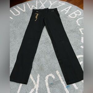 Roberto Cavalli Black Flare Wide Leg Jeans